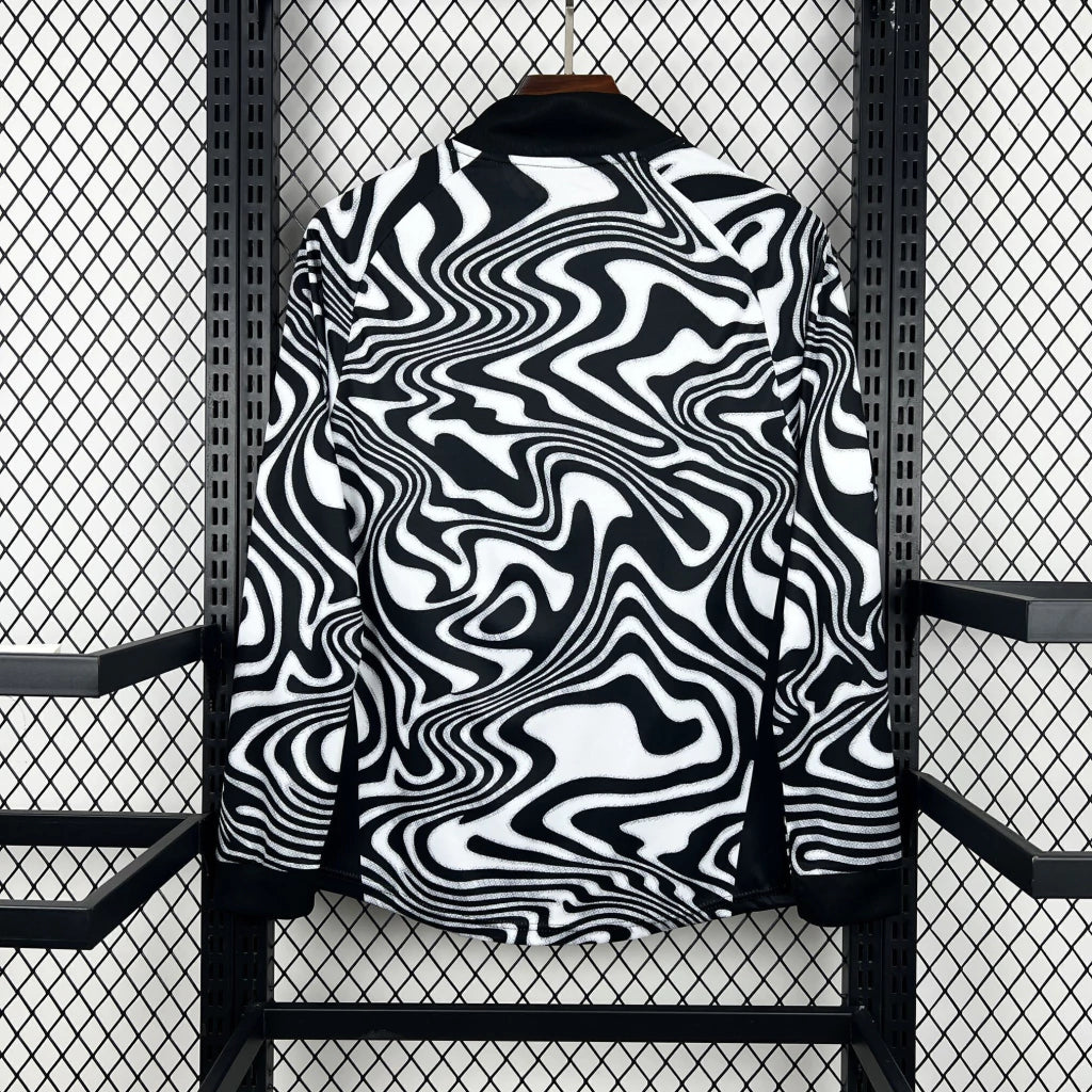 Camisa Brasil 2026/27 Goleiro - Manga Longa Masculina - Preta Branca