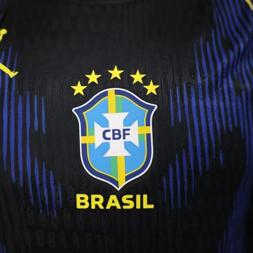 Camisa Brasil 2026/27 Jordan - Jogador Masculina - Azul e Preta