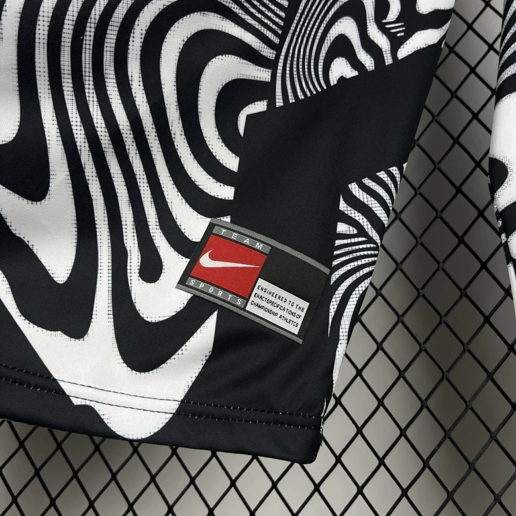 Camisa Brasil 2026/27 Goleiro - Manga Longa Masculina - Preta Branca