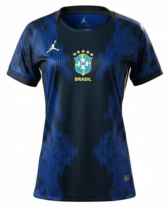 Camisa Brasil 2026/27 Jordan - Torcedor Feminina - Azul Preta